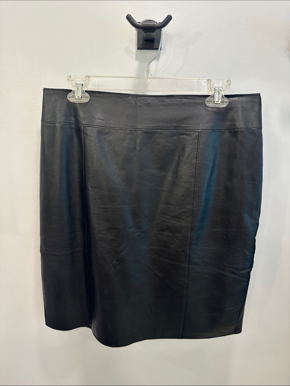 Halogen Black Leather Mini Skirt-Lined